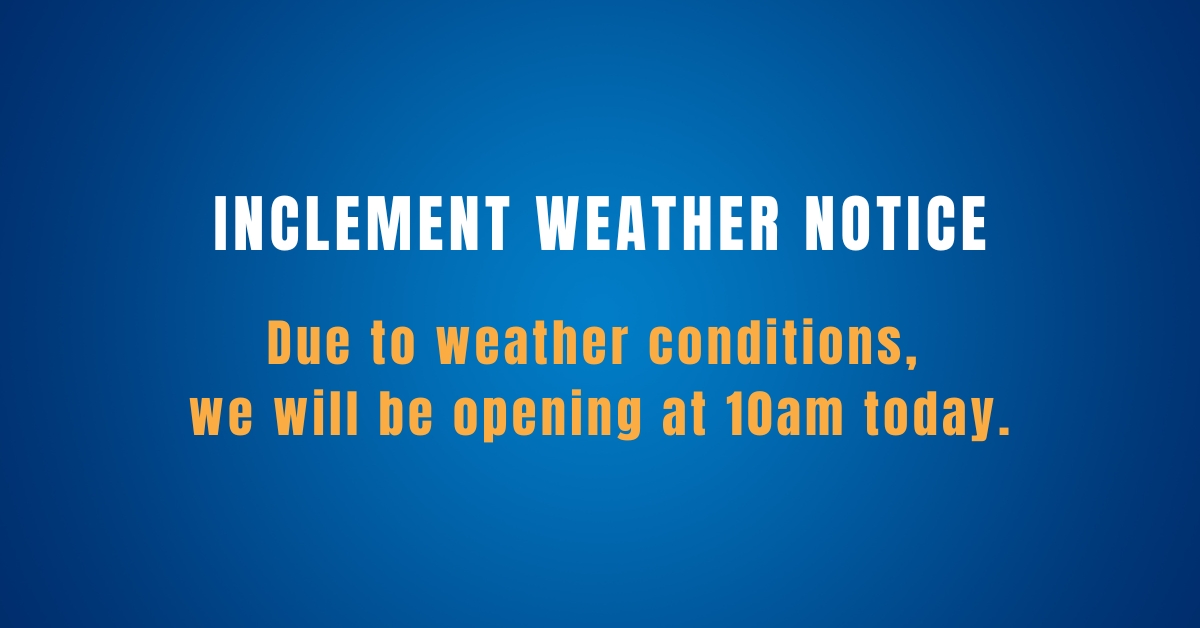 Weather Notice Graphic - Houston Highway Credit Union